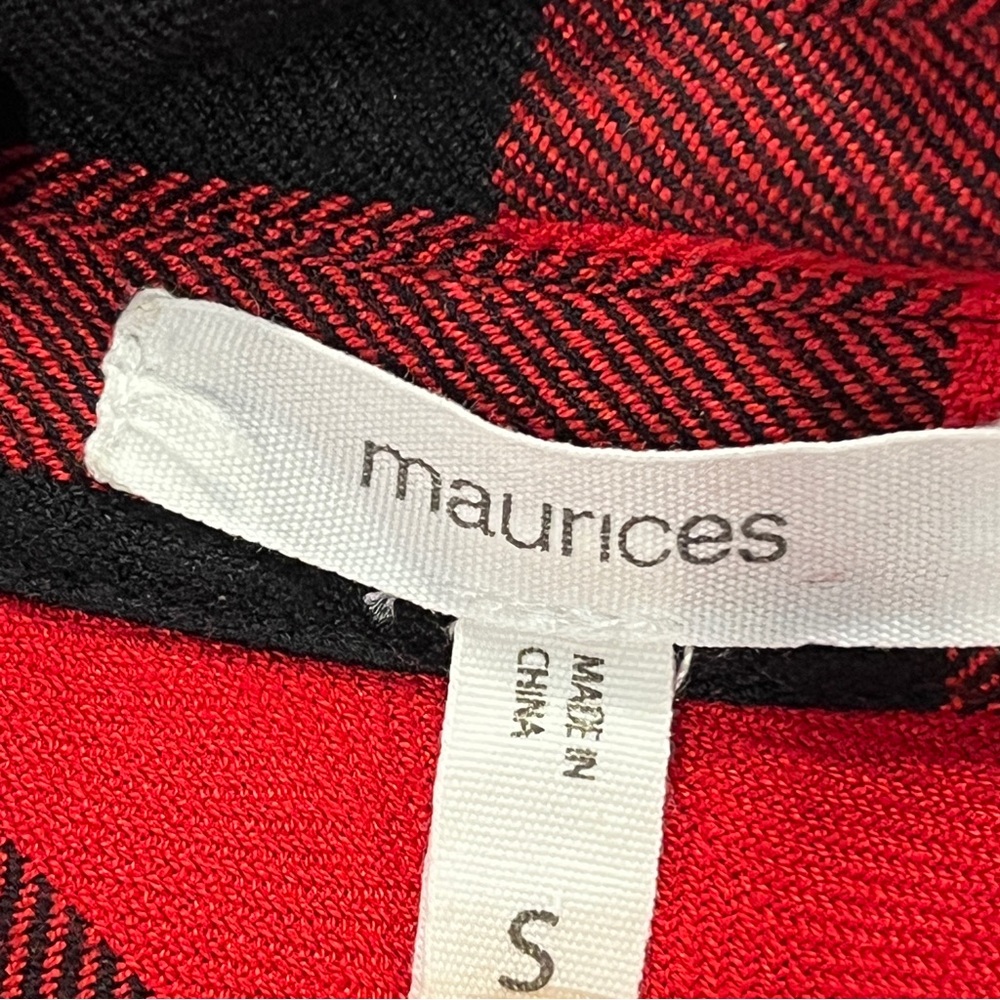 Maurice’s Red and Black Plaid button down midi Shirt Dress - Picture 7 of 12